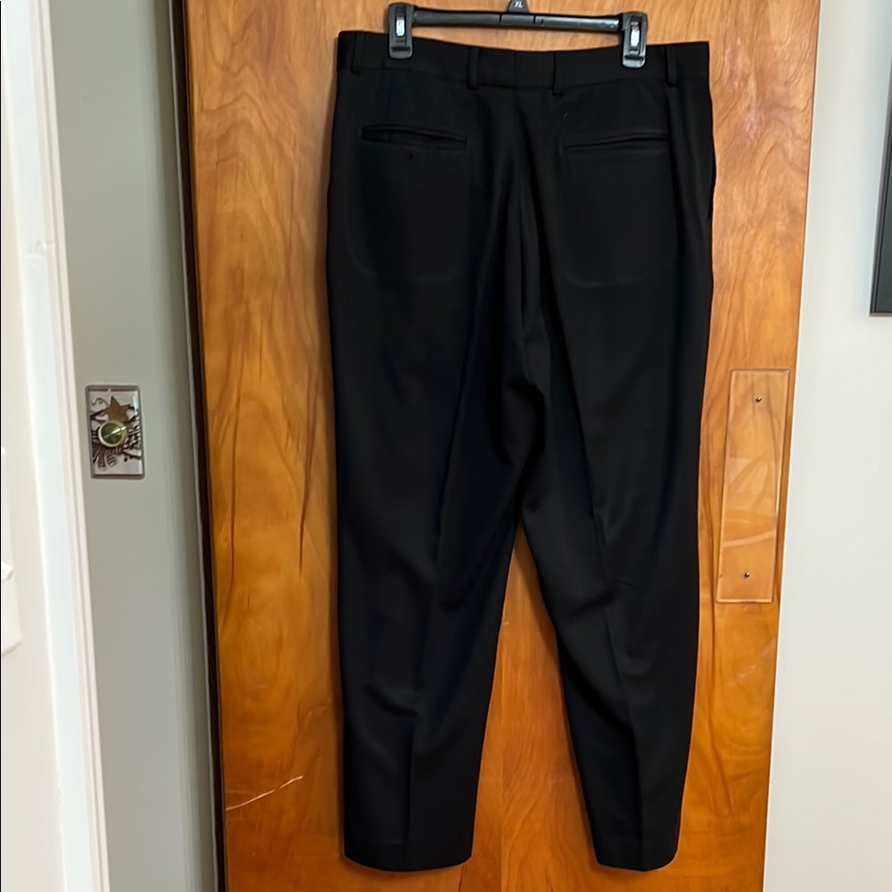 JF J.Ferrar Classic Black Dress Pants Size 38 X 40 Zipper button Front - Picture 4 of 7